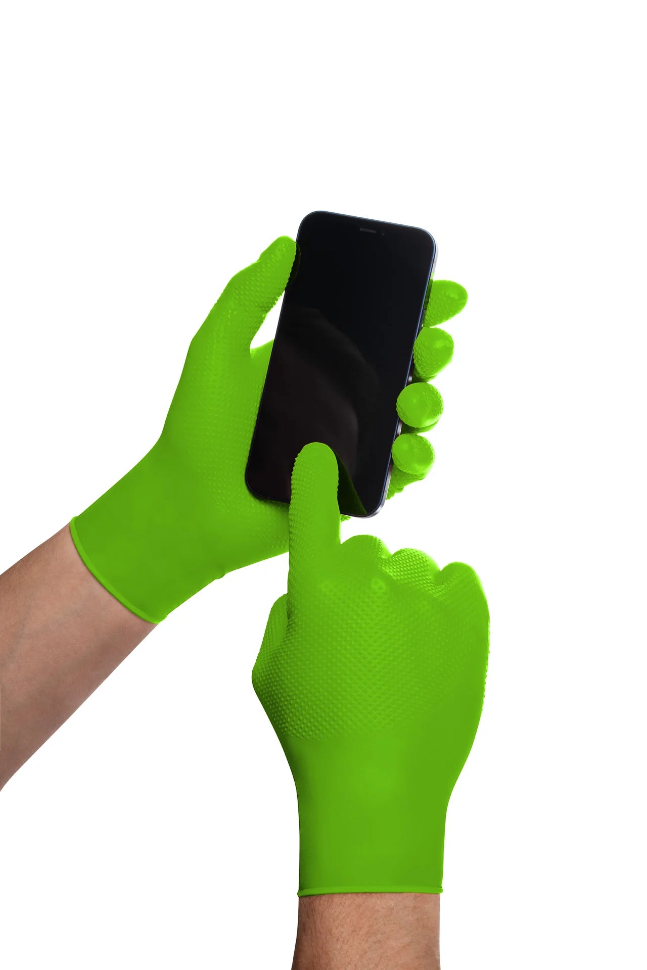 Mănuși nitril GoGrip Verde CAT.III 50buc | M-2XL