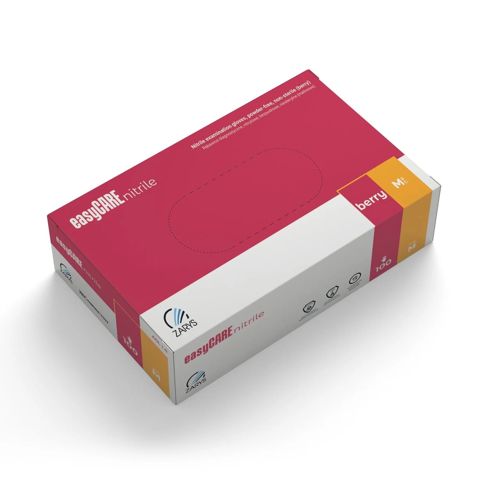Mănuși nitril 4g EasyCare Roșii 100buc | XS-XL