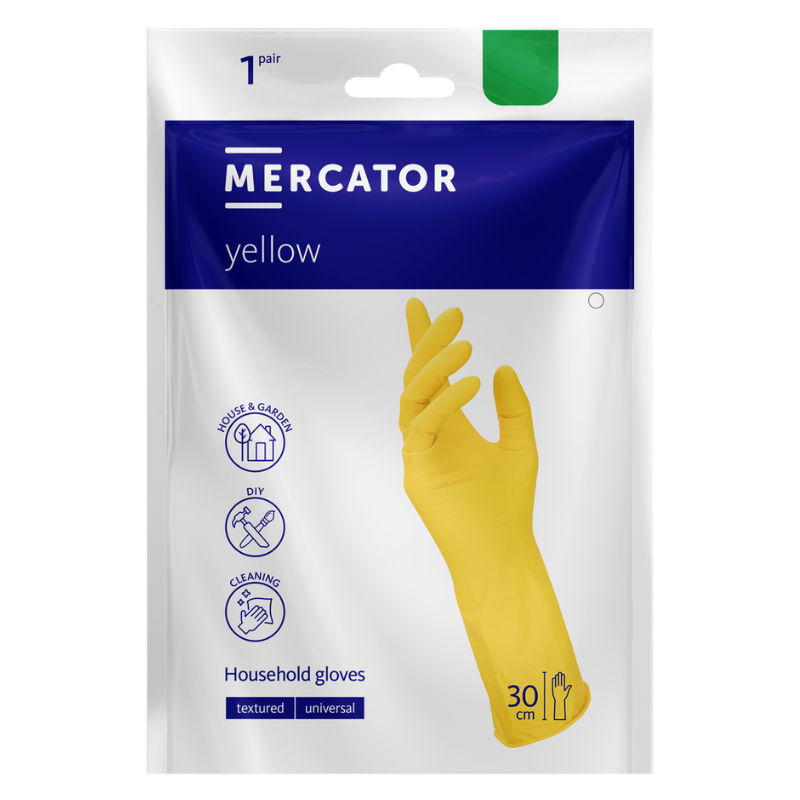 Mănuși latex menaj Mercator Yellow | S-XL