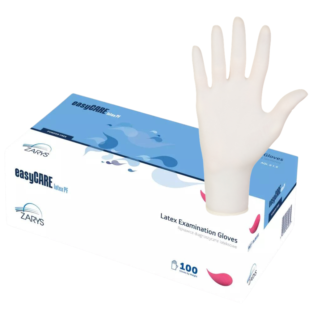 Mănuși latex nepudrate EasyCare 100buc | S-L
