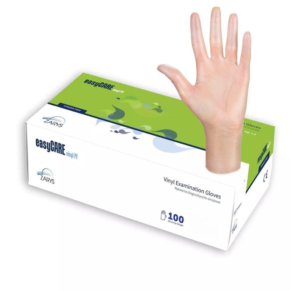 Mănuși vinil EasyCare 100buc | S-XL