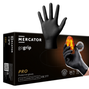 MANUSI NITRIL GOGRIP NEGRU CAT.III 50BUC | S-2XL